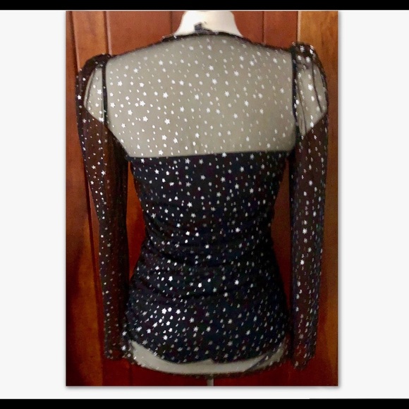 EXPRESS SILVER METALLIC STAR TOP - Picture 4 of 5